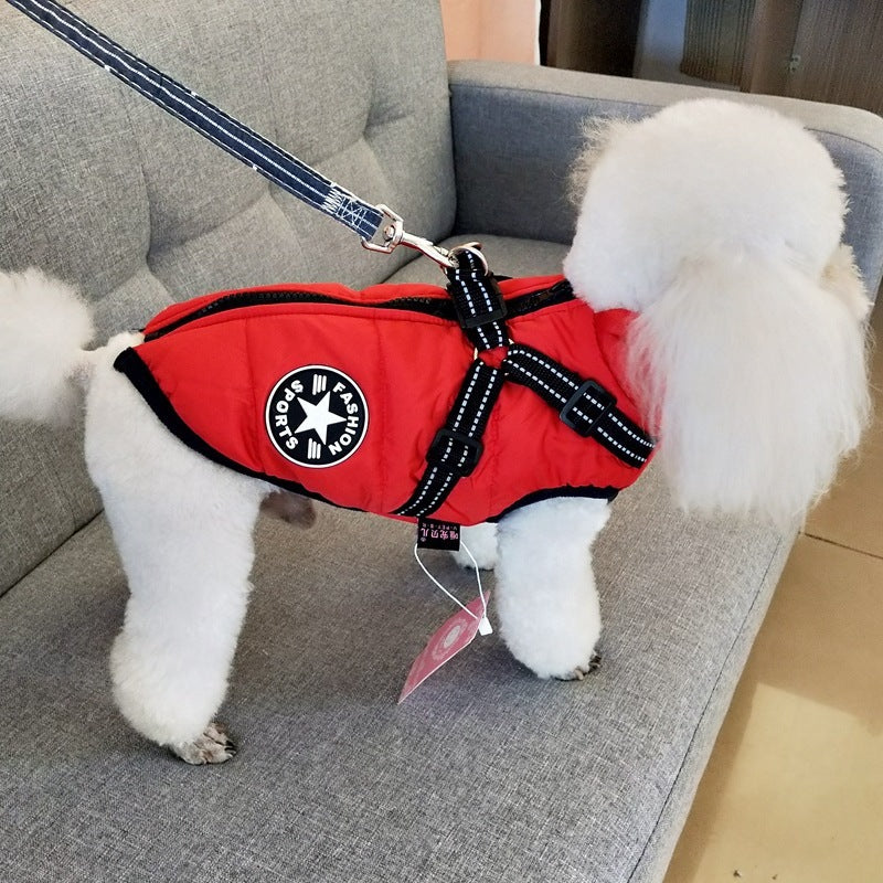 Cozy Paws Waterproof Winter Coat with Harness