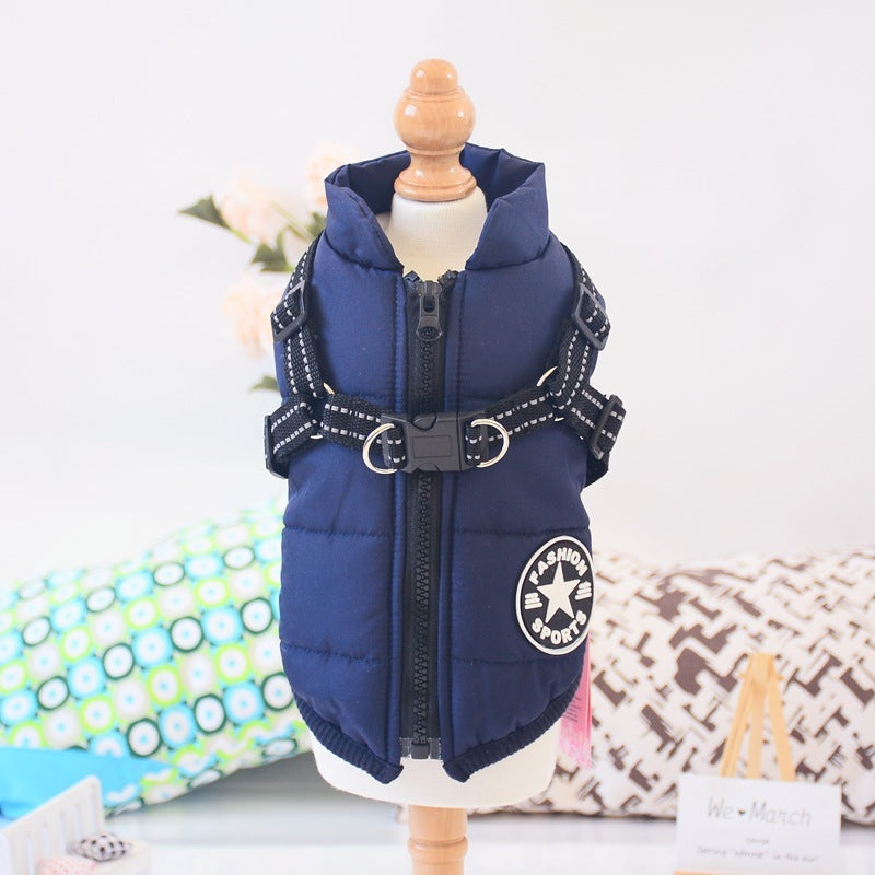 Cozy Paws Waterproof Winter Coat with Harness