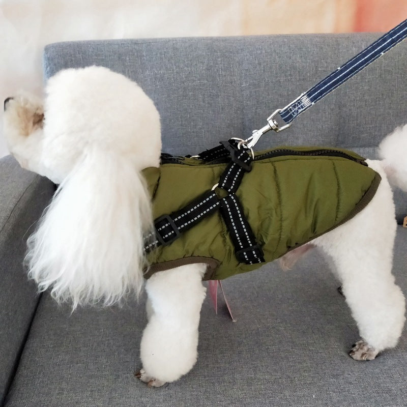 Cozy Paws Waterproof Winter Coat with Harness