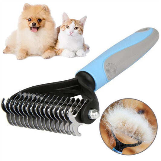 FurMaster Pro: Double-Sided Grooming Brush – Shed Less, Shine More!