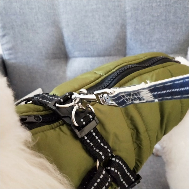 Cozy Paws Waterproof Winter Coat with Harness