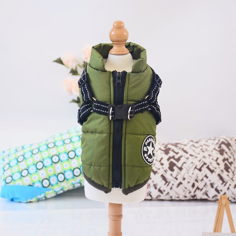 Cozy Paws Waterproof Winter Coat with Harness