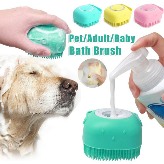 Best Bath Time Pet Brush With Shampoo Dispenser - fordogsakes.com