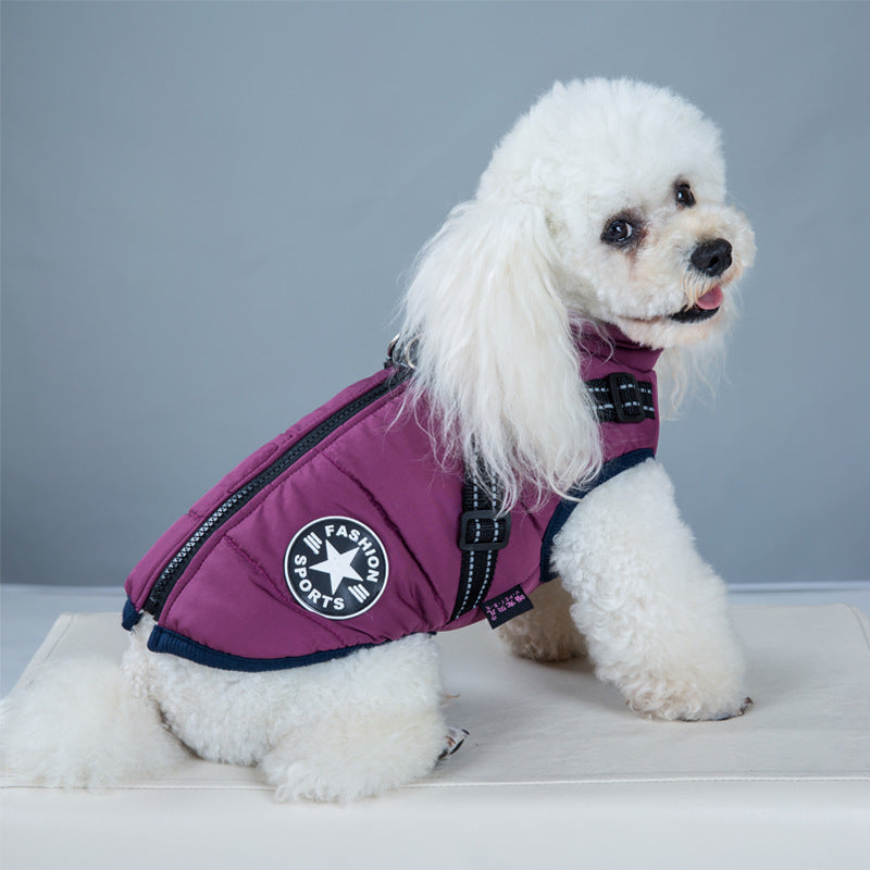 Cozy Paws Waterproof Winter Coat with Harness